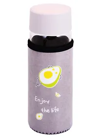Купить Бутылка в чехле велюр Авокадо Enjoy the life (стекло) (350мл) (12-7599-BSQ-200) — Фото №1