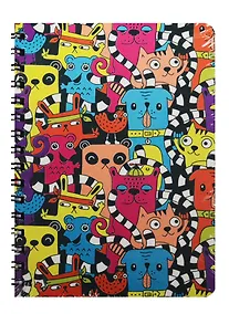 Купить Записная книжка А6 80л кл. "Хвостатые животные" спираль, Kairui — Фото №1