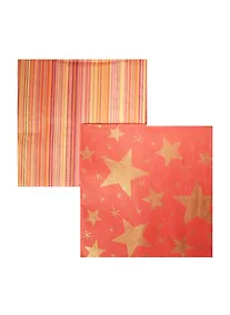Купить Набор салфеток для декупажа Звездопад, красный/Полоски, красный (3215-10508/3215-10018) (10/90 — Фото №1