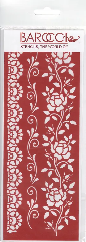 Купить Трафарет Barocci универсальный Бордюр розы 8,5х23см ТУ-03 — Фото №1