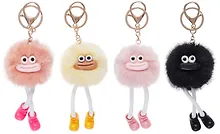 Купить Брелок-помпон Мордочка с ножками (иск.мех) (10см) (12-01305-202406-2) Bookvalno — Фото №1