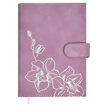 Купить Ежедневник-органайзер недат. А6+ 80л 126х174 "Тиволи глосс" лиловый, иск.кожа, интегр.переплет, иснение фольгой, магнит.клапан , офсет, ляссе — Фото №1
