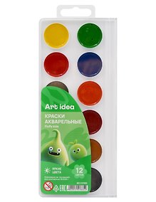Купить Акварельные краски 12 цветов, Art idea — Фото №1