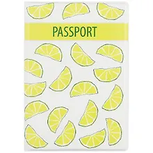 Купить Обложка для паспорта Лимоны(ПВХ бокс) (ОП2021-265) — Фото №1