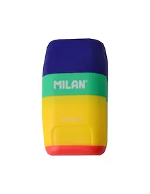 Купить Ластик/Стирательная резинка, Milan/Милан + Точилка 2 в 1 Compact Mix в асс. — Фото №1