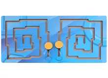 Купить Развивающая игра Fofa. Лабиринт. Полушарная доска "Квадрат" — Фото №1