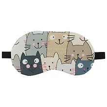 Купить Маска для сна Узор из котиков (пакет) (12-37559-7295) — Фото №1
