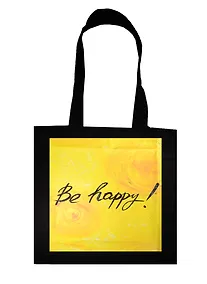 Купить Сумка. Be happy! (размер 37х41 см, длина ручек 74 см, пакет с европодвесом) — Фото №1