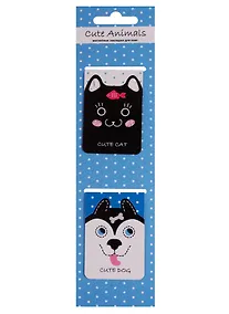 Купить Магнитные закладки «Cute animals», голубые, 2 штуки — Фото №1