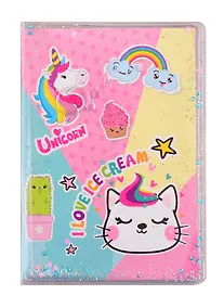 Купить Записная книжка "Кот и Единорог", А6, 56 листов, клетка — Фото №1