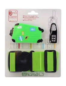 Купить Travel набор Бирка, замочек и ремень для багажа (зеленый) (12-travel22-B3) — Фото №1