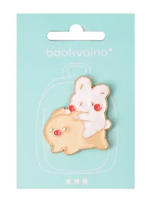 Купить Значок Kawaii Кролик и свинка (металл) (12-5769-A12) — Фото №1