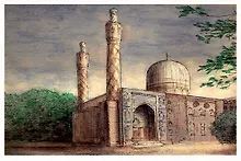 Купить Открытка 10*15см тушь СПб Соборная мечеть О/010/012 — Фото №1