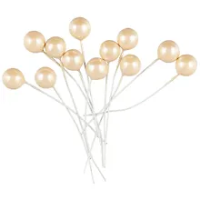 Купить Искусственный декор Жемчужины на проволочке молочные, 0,5см 12шт (ОРР) — Фото №1