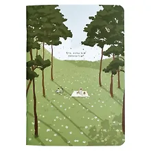 Купить Тетрадь 40л кл. "Soul", роща, карт.обл., микротекстурирование, ламинация, тиснение золотой фольгой, скрепка — Фото №1