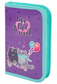 Купить Пенал 1 отделение "Bike cats" 19*11 см — Фото №1