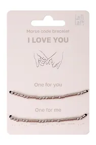 Купить Набор парных браслетов Морзе I Love You (12-202509-BR-ZJ11640) (Lafilaf) — Фото №1