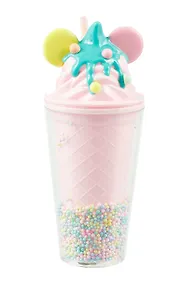 Купить Стакан Мороженое Ушки круглые Котик-русалка (пластик) (480мл) (12-CHOUWU-YW531) — Фото №1