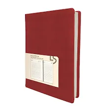 Купить Ежедневник недат. А5 136л "MAPLE" красный, 7Б, иск.кожа, обл.поролон, тв.переплет, тонир.блок, скругл.углы, ляссе, инд.уп — Фото №1
