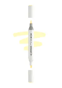 Купить Маркер акриловый "Сонет" лимонный светлый, двусторонний, перо кисть/пуля — Фото №1