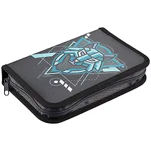 Купить Пенал школьный 1отд. "Волк" 21*14см, молния, откидной клапан — Фото №1