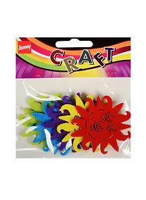 Купить Набор для творчества Вырубки из фетра однослойные, солнце, 5шт — Фото №1