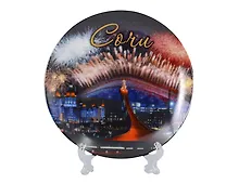 Купить Тарелка декоративная Олимпийский ночной (фарфор) (15см) (Сочи) (15-6-135K21) — Фото №1