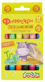 Купить Фломастеры 06шт 12цв "Каляка-Маляка" двухсторонние, кругл.корпус, принт на корпусе, суперсмываемые, карт.уп. — Фото №1