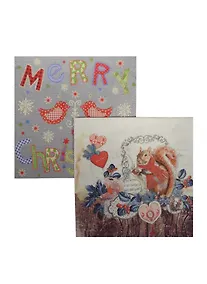 Купить Набор салфеток для Декупажа Подарок бельчатам (611514/611301) (2шт) (упаковка) — Фото №1