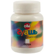 Купить Гуашевая белая краска olki, 100 мл — Фото №1