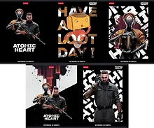 Купить Тетрадь в клетку Hatber, Atomic Heart, 48 листов, в ассортименте — Фото №1