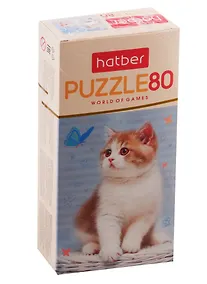 Купить Пазл HATBER 80 элементов 165х230мм Котенок и бабочка — Фото №1
