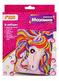 Купить Набор для творчества Color Puppy Алмазная мозаика Радужная лошадка 17*21см — Фото №1