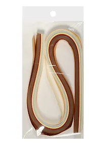 Купить Бумага для квиллинга в пакете с подложкой (10mm) (120 листов) (52cm), оттенки коричневого (11- — Фото №1