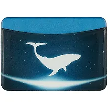 Купить Чехол для карточек горизонтальный "Кит в космосе на рассвете" — Фото №1