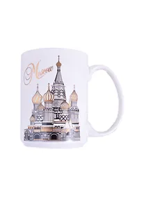 Купить Кружка Москва ХВБ 500мл фарфор ч/б рисунок (060-50-19-BL) — Фото №1