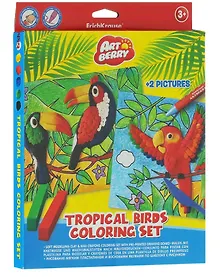 Купить Набор д/творчества Tropical Birds Coloring Set ArtBerry®/Артберри (пластилин 6цв+воск. мелки 8цв+2 раскрас.) 36969 — Фото №1