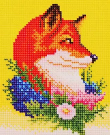 Купить Алмазная мозаика ТМ Рыжий Кот (блест) 17х22см (24цв) Красивая лисичка, с подрамником, с полным заполнением AS17035 — Фото №1
