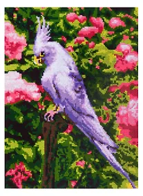 Купить Набор для творчества. Алмазная мозаика "Белый попугай", 30х40 см — Фото №1