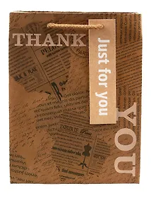 Купить Пакет А5 23*18*10 "Newspaper" нейтр., бум.мат — Фото №1