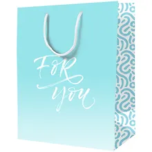Купить Пакет А3 42*33*12 "For you" нейтр., бум.мат.ламинат — Фото №1