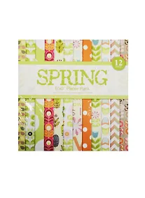 Купить Бумага для скрапбукинга (15х15) (двусторонняя) (12 дизайнов) (12 листов) Spring — Фото №1