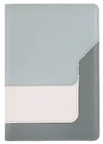 Купить Ежедневник недат. А5 160л "Лайка" белый, кожзам, тв.переплет, обл.поролон, тиснение фольгой,  офсет, ляссе — Фото №1