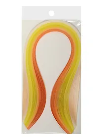 Купить Бумага для квиллинга в пакете с подложкой (3mm) (120 листов) (52cm) оттенки оранжевого (11-239 — Фото №1