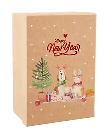 Купить Коробка подарочная "Зверушки" 18*12*7, НГ, картон — Фото №1