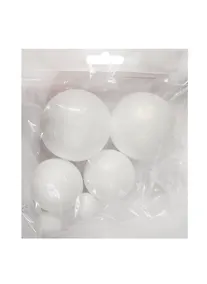 Купить Набор шаров 6 штук (2 штук диаметр 20 мм, 2 штук 45 мм, 2 штук 60 мм), в пакете с подвесом — Фото №1