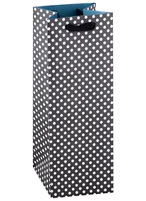 Купить Пакет бутылочный 34*12,5*11 "Горошек" бум.мат.ламинат — Фото №1