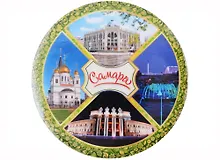 Купить ГС Магнит закатной  78мм Самара Коллаж 2 (031048мз78002) — Фото №1