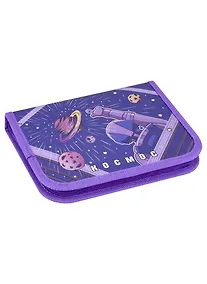 Купить Пенал 1отд. "Невесомость" 190*130мм, молния, металлиз.картон, выб.лак, таблица умножения, инд.уп. — Фото №1