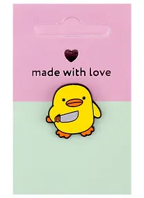 Купить Значок Уточка с ножом (металл) — Фото №1